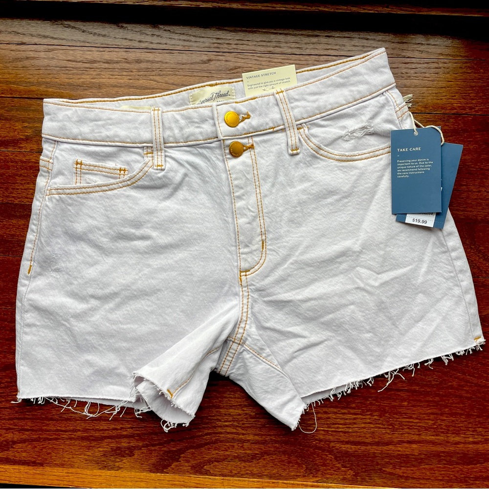 NWT Universal Thread Cut Off Vintage Midi Stretch Shorts Acid  Women's 4 NWT